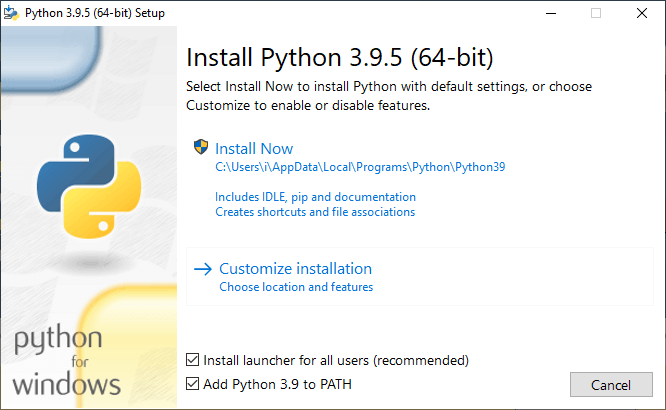 install python install python