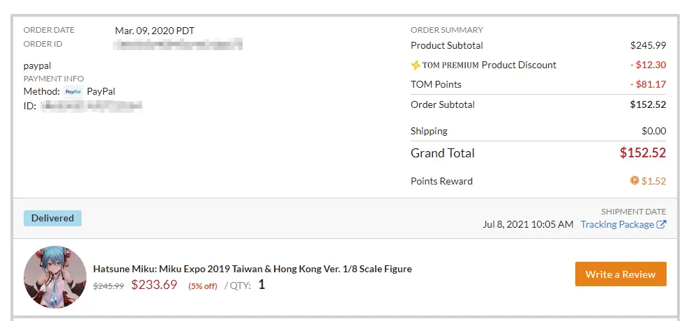 Order status
