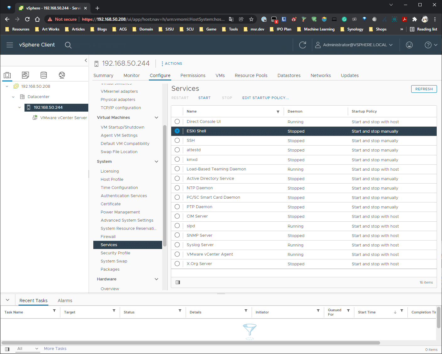 修改ESXi Shell 修改ESXi Shell