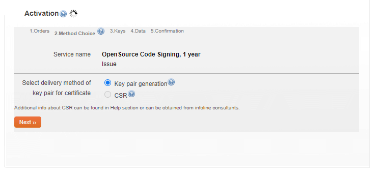 Key pair generation Key pair generation