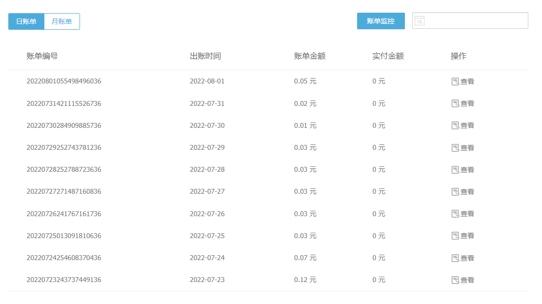 又拍云的日账单金额进一步下降